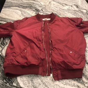 Man’s H&M burgundy bomber